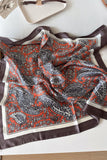 Paisley Print Satin Square Scarf