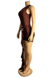 Sleek Tie-Waist Sleeveless Romper