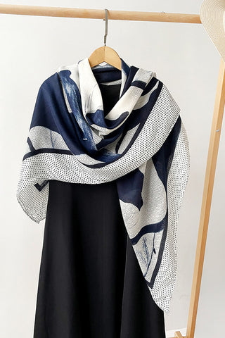 Floral Print Square Scarf