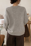 Fuzzy Star Graphic Crew Neck Sweater