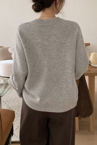 Fuzzy Star Graphic Crew Neck Sweater