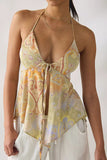 Tie-Front Halter Camisole
