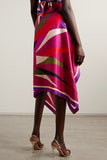 Abstract Geometric Halter Skirt Set