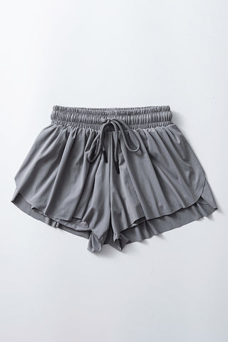 Elastic-Waist Casual Shorts