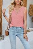 Eyelet-Detail Tank Top