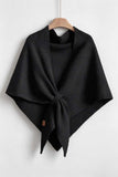 Knit Front-Tie Wrap Shawl
