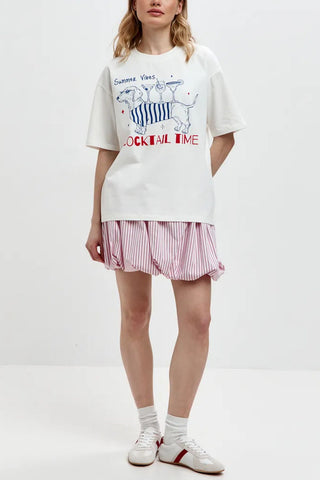 Graphic Print Crew Neck Short Sleeve Tee