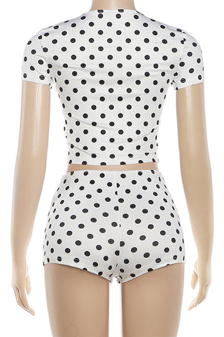Polka-Dot Short Set