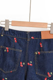 Cherry Wrap High-Waist Skorts