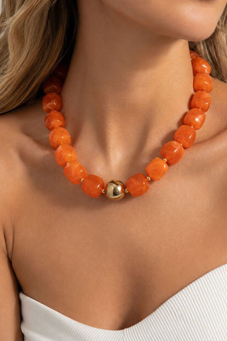 Beaded Chunky Accent Necklace