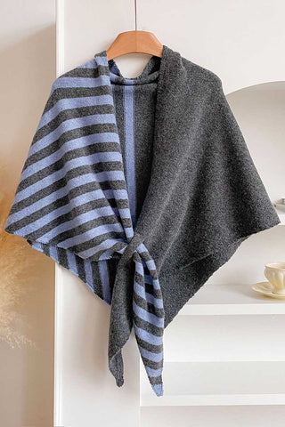 Knit Front-Tie Wrap Shawl