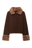 Faux Fur Collar Button-Front Coat