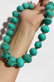 Polished Beaded Statement Necklace