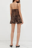 Leopard Print Lace Trim Cami