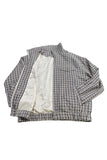 Plaid Mock Neck Zip-Up Jacket