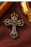 Crystal Cross Brooch