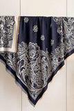 Floral Print Fringed Wrap Scarf