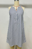 Striped Sleeveless Casual Dress
