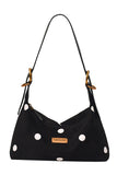 Polka Dot and Leopard Print Shoulder Bag