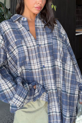 Plaid Button-Front Shirt