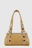 Studded Ring-Handle Shoulder Bag