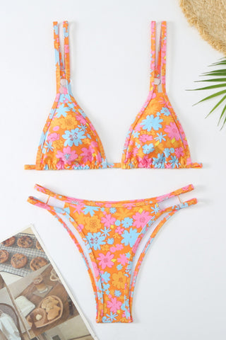 Floral Triangle Bikini Set