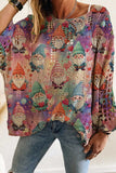 Holiday Tree Print Hollow Knit Sweater