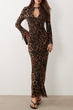 Keyhole Detail Evening Maxi Dress