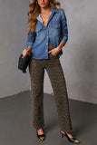Snap Button Pocket Front Denim Shirt
