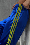 Side-Stripe Wide-Leg Casual Pants