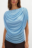 Draped Polka Dot Top