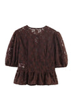 Tie-Front Sheer Blouse