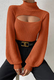 Cut-Out Ribbed Knit Top