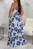 Strapless Floral Maxi Skirt Set