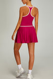Contrast Trim Racerback Tennis Dress