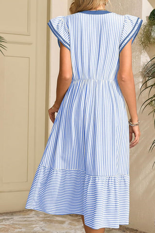 Striped Tiered Casual Dress