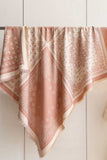 Paisley Print Fringed Square Scarf