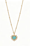 Tone Heart Pendant Necklace
