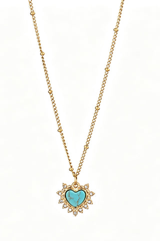 Tone Heart Pendant Necklace