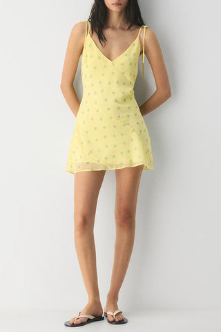Tie Strap Wrap Mini Dress