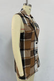 Buttoned Plaid Vest for Versatile Styling