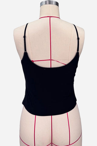 Patterned V-Neck Camisole Top