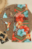 Polka Dot Bikini Set with Cover-Up