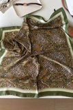 Paisley Print Satin Square Scarf