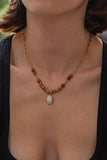 Natural Stone Pendant Chain Necklace