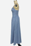 Gingham Spaghetti Strap Casual Dress