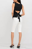 Polka Dot Tie-Back Tank Top