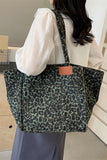 Leopard Print Large Tote Bag