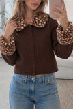 Faux Fur Collar Button-Front Coat