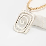 Abstract Spiral Pendant Necklace